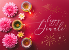 Happy Divali bloemen